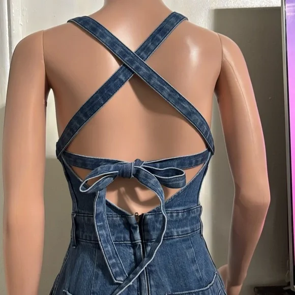 MADEWELL Women’s Cropped Denim Overalls - Picture 8 of 15